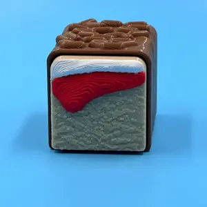 3D Printed Mexican Candy Fidget Clicker, Chocolate Strawberry Antojito Snack Cake Sensory Desk Toy, ASMR Stress Relief Gift