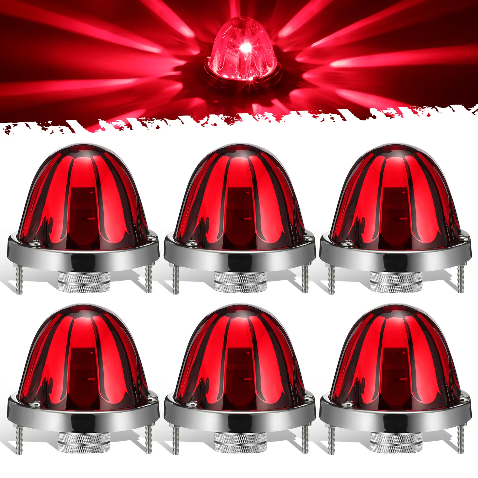 Red lens-Red light-6Pieces