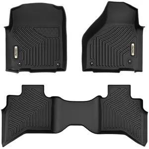 YITAMOTOR Custom Fit Floor Mats for 2013-2018 Dodge Ram 1500 Quad Cab, 2019-2024 Dodge Ram 1500 Classic Quad Cab (NOT for New Body), All Weather Front & 2nd Seat Floor Liners