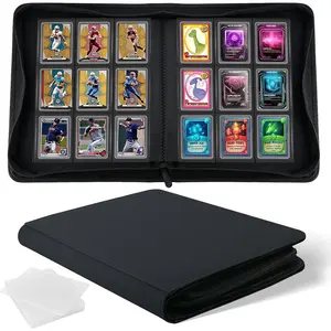 Toploader Binder 9 Pocket for 3"x4" Rigid Cards, Holds 360 Pockets with 20 Toploaders Included, Trading Card Binder Album for TCG MTG Sports Collection (Black)