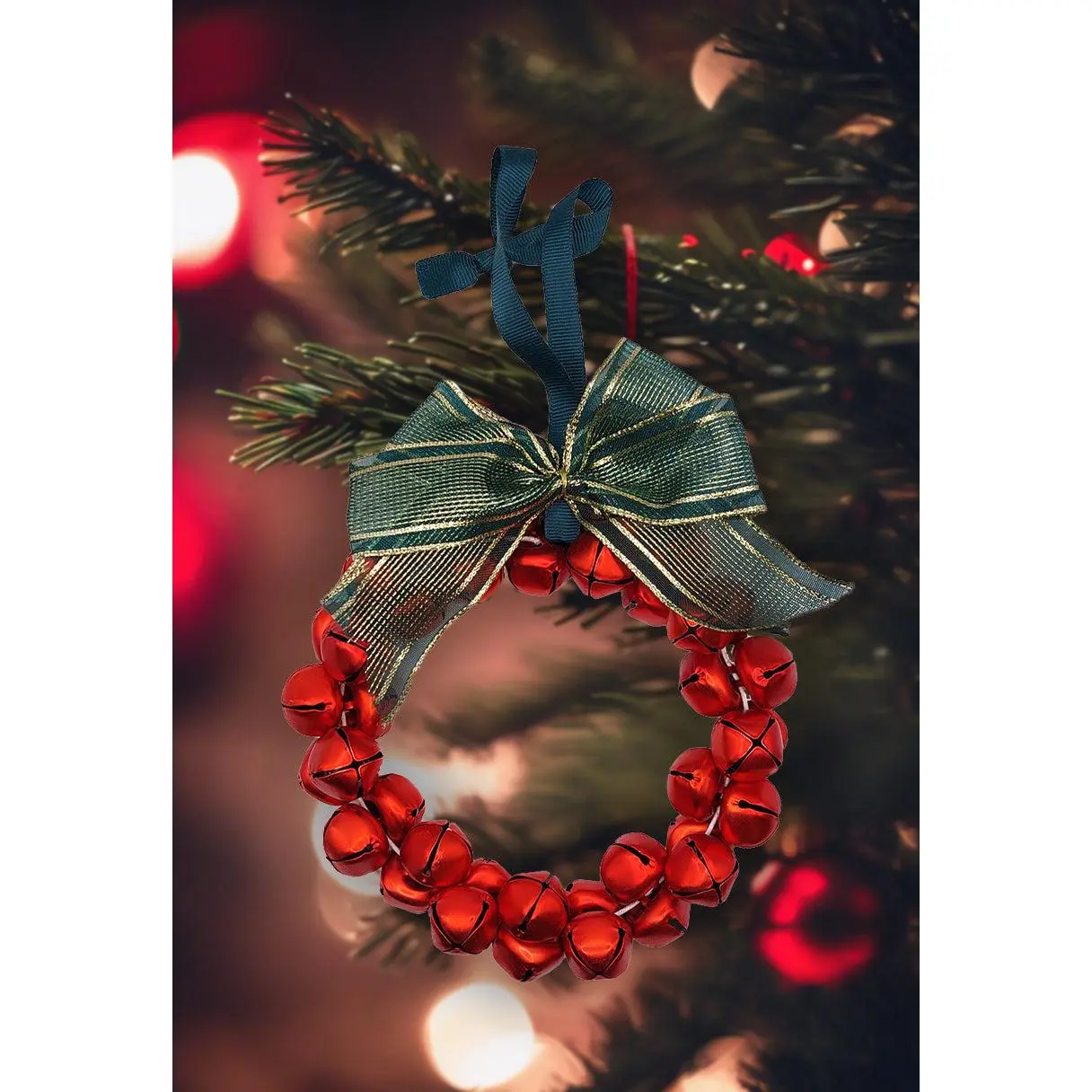 Red Beads Wreath Decoration by Wizardi F07M4-1-LD-068 Red