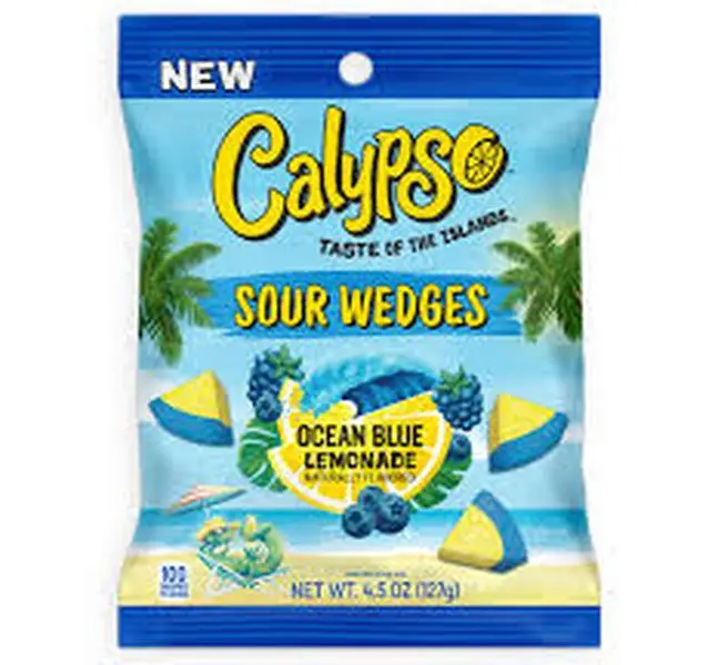 Calypso Sour Wedges - Ocean Blue Lemonade Flavor Sour Candy