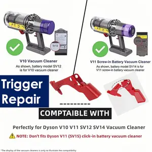 Dyson V10/V11 Broken Trigger Repair Service - Upgrade Your Vacuum Cleaner with Brand New Durable Switch Trigger High-Quality Installation to Replace Broken Malfunction Old Trigger - Bring It Back to Life