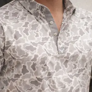 Vexil Brand – Western Pearl Polo - Retro Camo | White