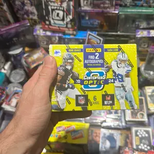 PANINI 2024 Contenders Optic Football Hobby Box with 2 Autographs 2 Base Cards 1 Insert or Parallel 1 Season or Rookie Ticket Parallel