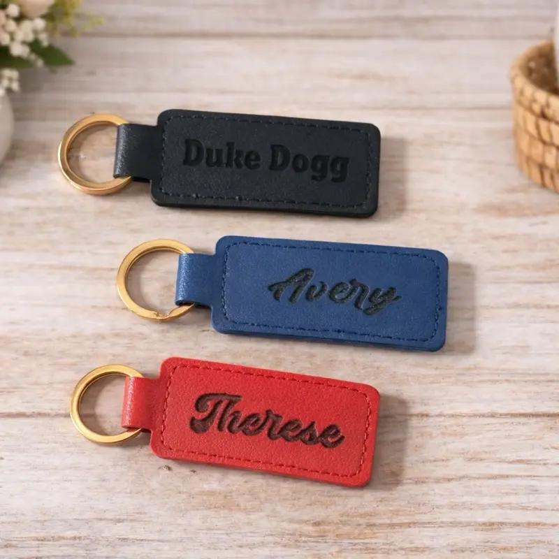 Personalized Leather Keychain. Personalized Leather Keychain.