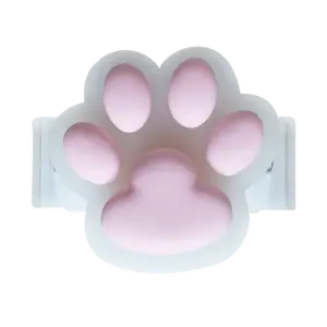 Cute Pink Paw Shape Phone Grip Slide for iPhone and Cases - Sliding Cat Paw Phone Grip, Kawaii Large 3D Dog Paw Phone Holder Stand - Christmas Valentines Gift for Girls Women