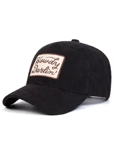 Unisex Corduroy Howdy Darlin Baseball Cap, Adjustable Sun Protection Casual Hat for Spring & Fall, Outdoor Travel Beach Vacation