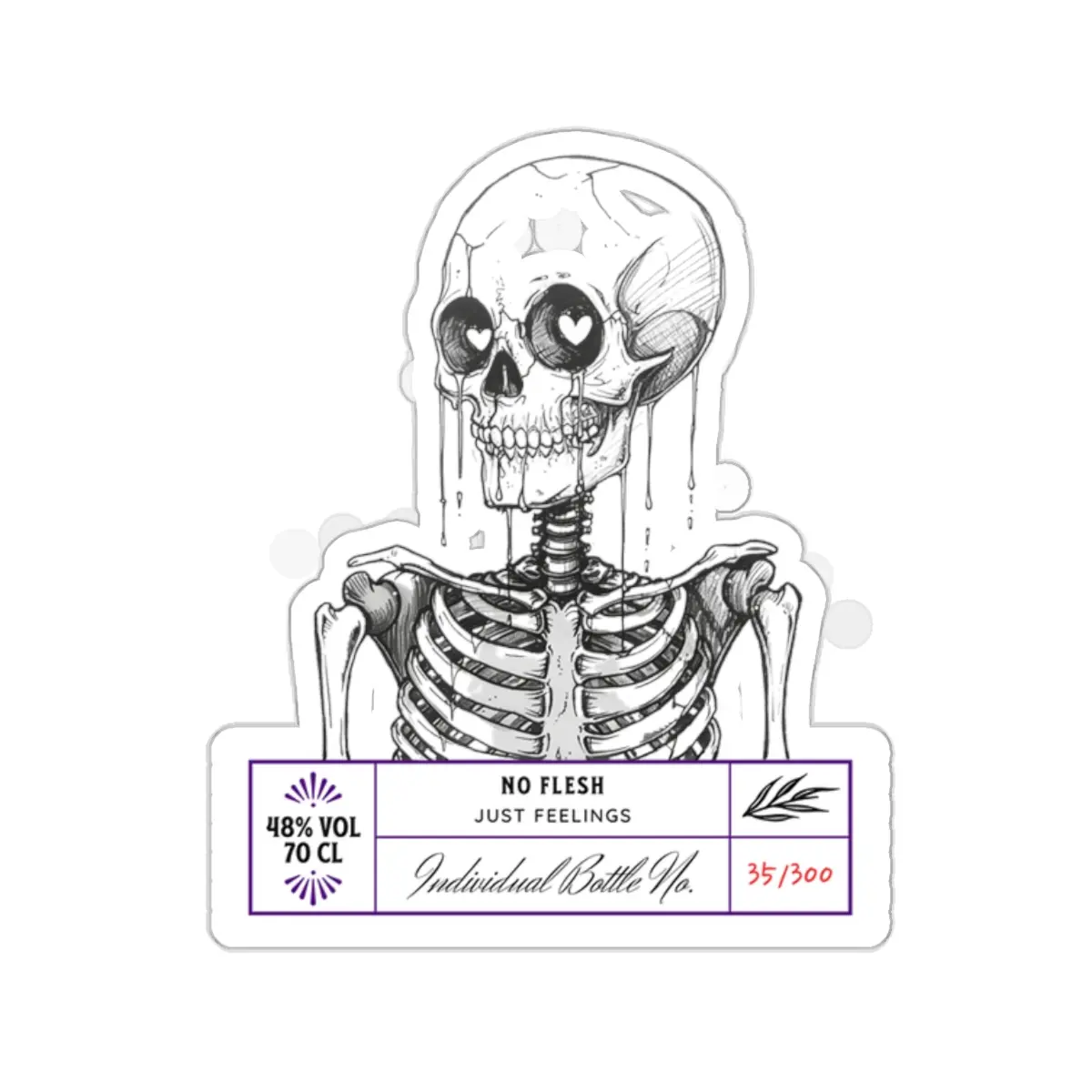 Funny Skeleton Kiss-Cut Stickers, Skateboard Decals, Laptop Accessories, Humorous Sticker Pack Decor Glossy Vinyl Decorative Halloween Tiles Sticker Shiny