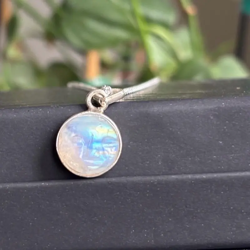 Small Moonstone 12mm-14mm moon face pendant only for engagement/ wedding