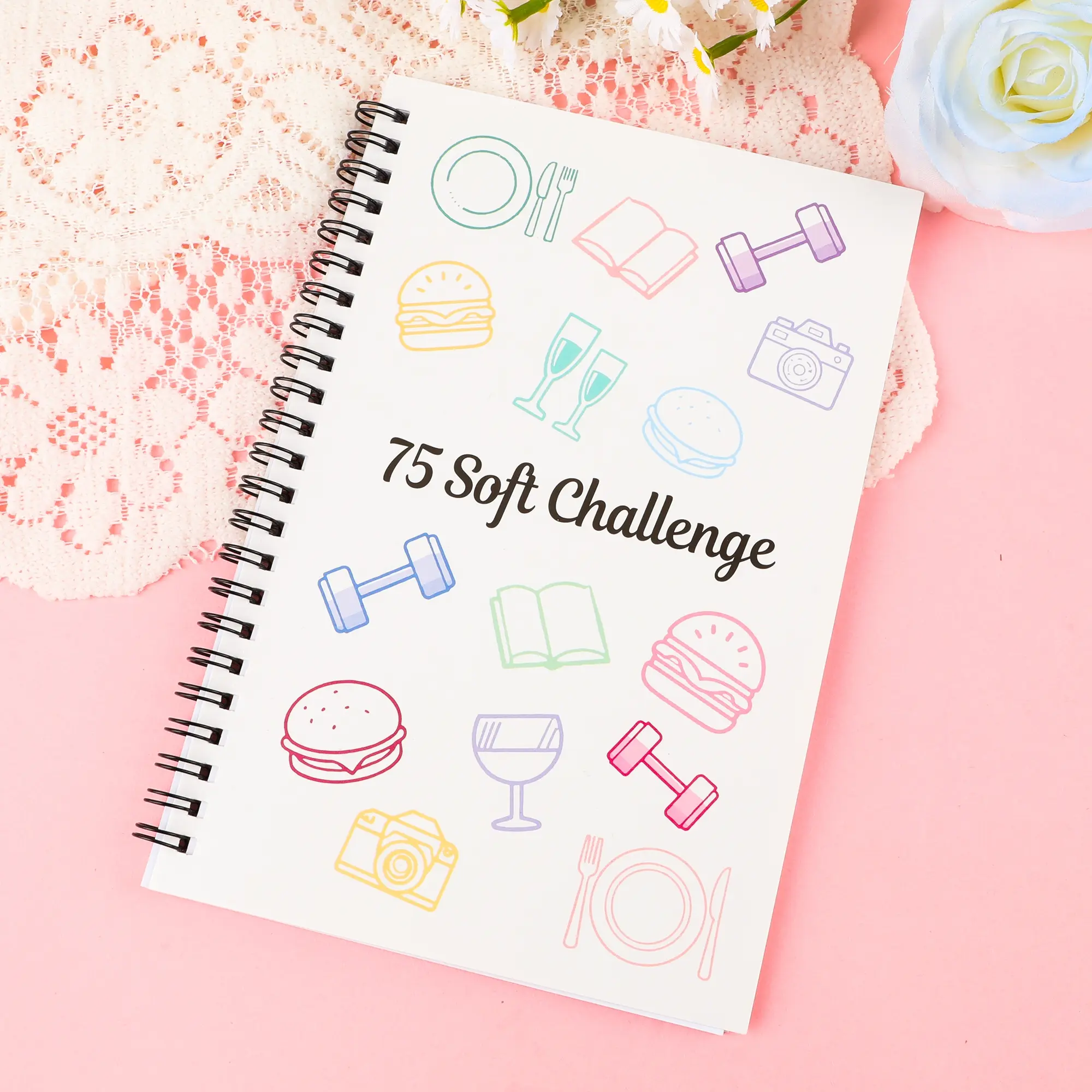 104 pages of 75 challenge notebooks&planners, Productivity Planner, Schedule Planner, A5 challenge planner Time Management Record Book Spiral Weekly and Monthly Calendar Planners Monthly Budget Planner Office Stationery & Supplies