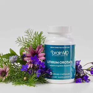 BrainMD - Lithium Orotate | Mood and Cognition Support - Featuring ultra-pure, low-dose lithium, our Lithium Orotate supplement - 60 vegan capsules Mineral