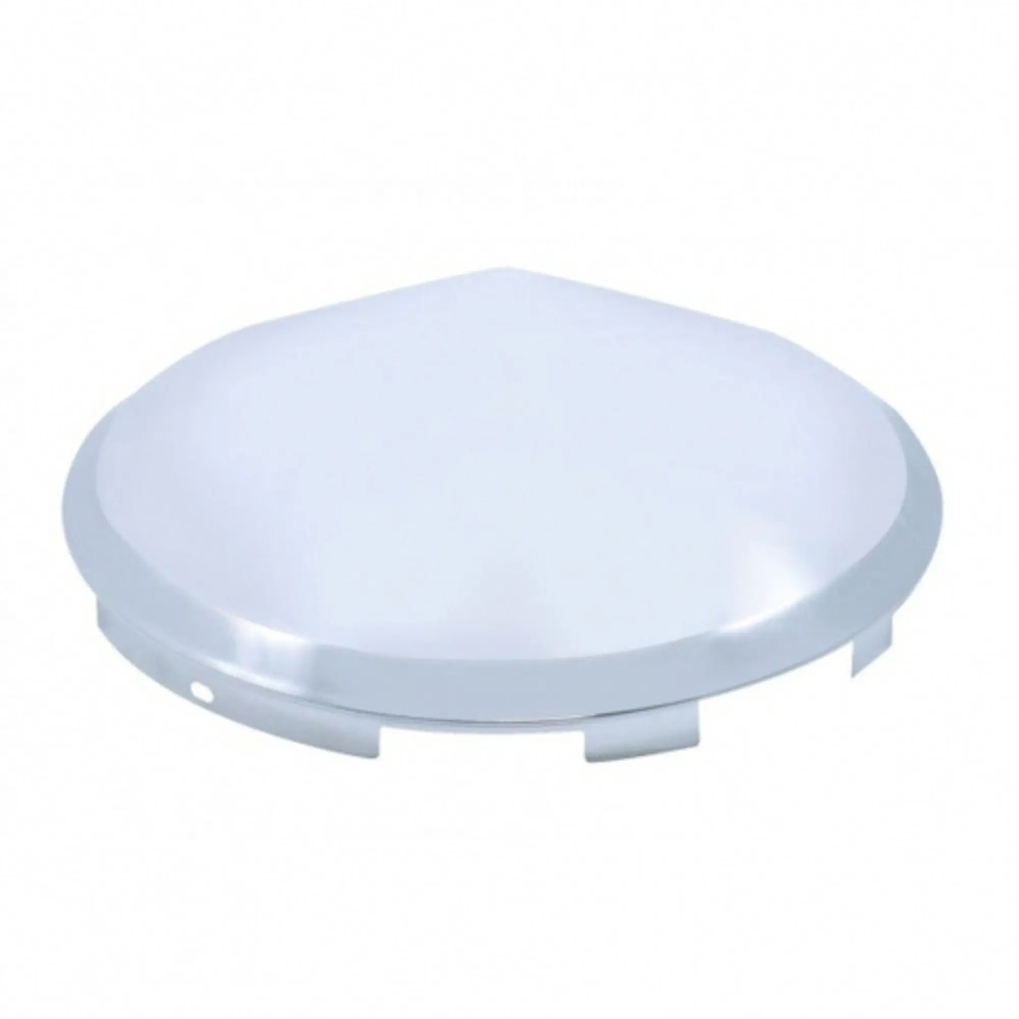 United Pacific 10168 Chrome Pointed Front Hubcap - 6 Uneven Notches, 7/16" Lip, Vehicle Replacement Truck & Car Accessory