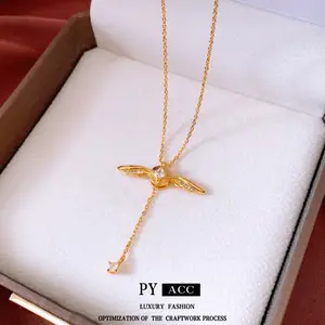 Golden Snitch Winged Ball Necklace withMovable Wings,Harry Potter Gold Plated  Golden Snitch Necklace for Women Girls,  With Gift Bag (Global Release)