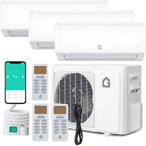 28K 3 Zone Mini Split Air Conditioner and Heater, 20 SEER2 208-230V 9000 + 9000 + 9000 BTU Mini Split AC/Heating System Multi Zone, Ductless, Wall Unit