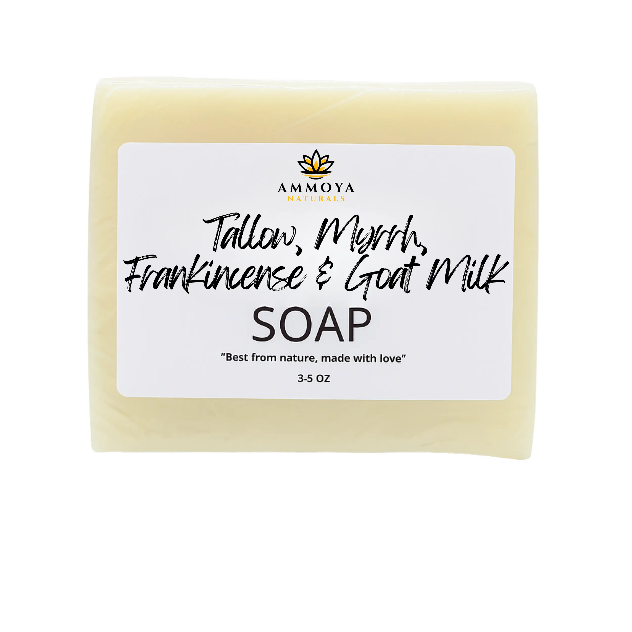 Frankincense & Myrrh Tallow Soap with Goat’s Milk | 100% Grass-Fed | 3.5 oz
