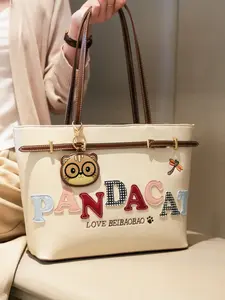 Fashionable Versatile Crossbody Bag, Large Capacity Commuter Women's Backpack, Travel Tote Bag, Elegant Simple Handbag with Charm