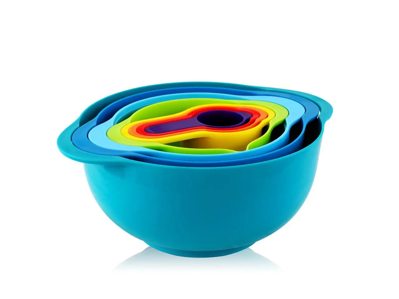 MegaChef Multipurpose Stackable Mixing Bowl and Measuring Cup Set