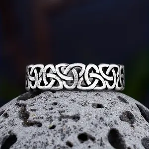 1pc Men's 316L Stainless Steel Ring Vintage Viking Odin's Symbol Ring Amulet For Unisex Jewelry Boyfriend Gifts