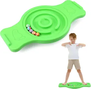 Maze Balance Board for Kids Plastic Wobble Rocker Balance Board with Mini Balls Load 220lb Balance Game with Handles for Toddler Balancing Exercise Equipment Game, 24.5 x 11.8 Inch