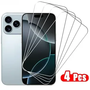 4 Pcs HD Tempered Glass Screen Protection Compatible With iPhone 17 16 15 14 13 12 11Pro Max 16 15 14Plus X XS XR XS MAX Cellphone, Full Coverage, 9H Hardness, Bubble-Free, Protective Glass film