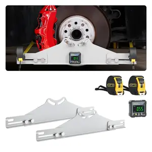 VEVOR Wheel Alignment Tool, 2 PCS Carbon Steel Heavy Duty Toe Camber Alignment Plates with Digital Angle Finder, 2 Measuring Tapes, Accurate Automotive Wheel Tools for Home Use, Fits Car Truck SUV
