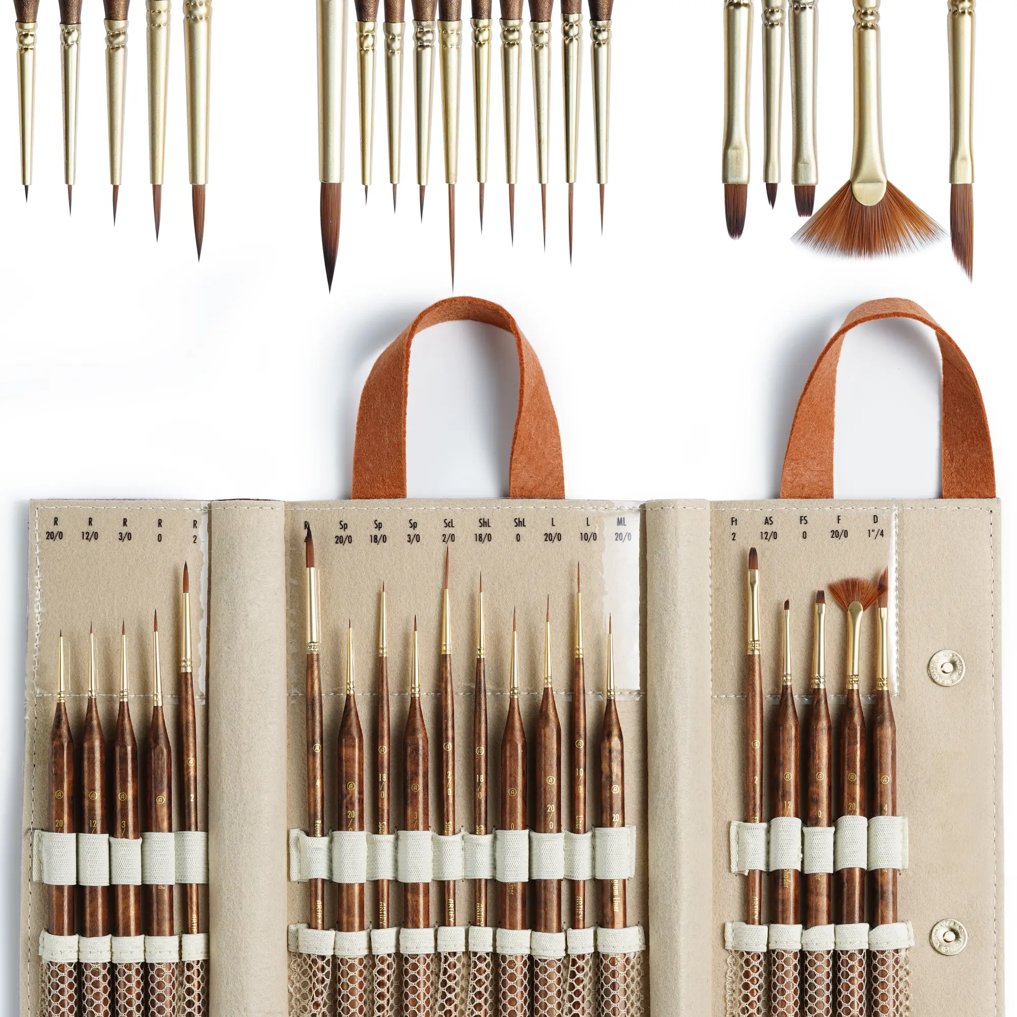 ARTIFY 20-Piece Extreme Detail Painting Tool Set with Case - Art Supplies Kit for Fine Detailing in Models, Includes Miniature Brushes & Art Crate