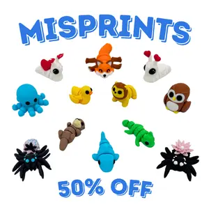 EnderToys Misprint Mystery Mini Fidget Animals - 3D Printed Articulated Joint Cute Toys Desk Pet Articulate Figurine Easter gift buddy pocket pal tiny