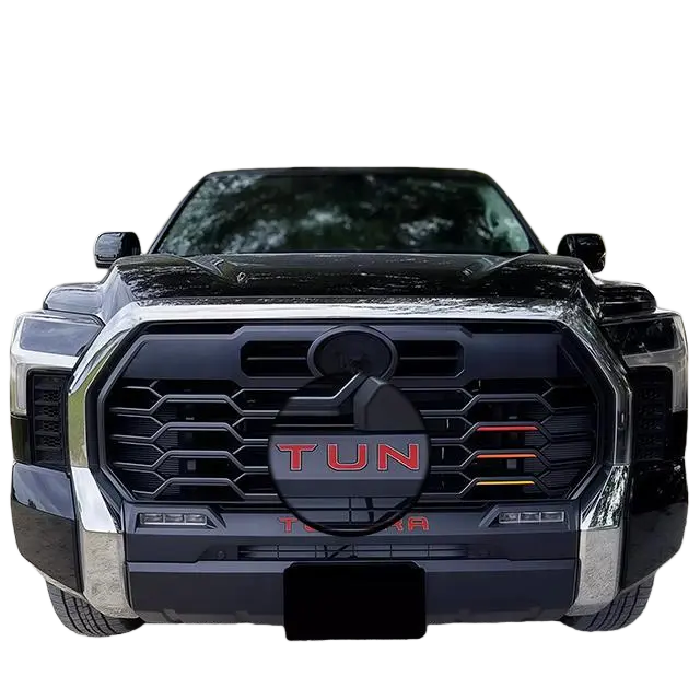 Front Bumper letters decal Compatible for 2022-2025 TUNDRA Grille 3M Strong Adhesive Back Weatherproof ABS Decals red Vehicle Exterior Decoration Easy Diy Install  Car Decoration Custom Style truck decals