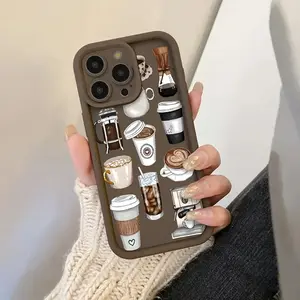 This Protective Phone Case Is Suitable for Iphone Models 16, 15, 14, 13, 12, And 11. It Features a Sturdy Design That Is Dustproof And Shock-Resistant, Making It Perfect for Coffee Lovers. Compatible with Samsung Galaxy S25