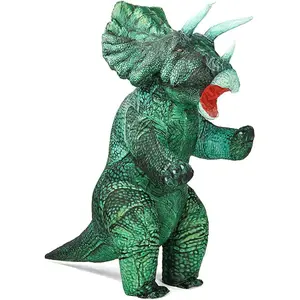 3D Triceratops Dinosaur Inflatable Costume for Adults - Lightweight Polyester, Perfect Halloween Cosplay & Viral TikTok Party Look