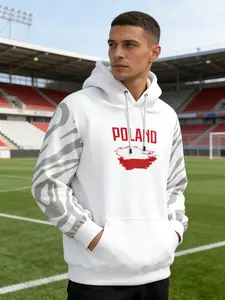 Poland Flag Print Hoodie Sweatshirt, Unisex Casual Fashion, Sports Long Sleeve Pullover, Couple Matching, Fall Winter Warm Coat
