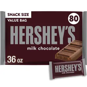HERSHEY'S Milk Chocolate Bars, Snack Size, 80 pcs.