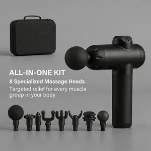 High-Quality Mini Massage Gun with USB-C Interface, 8 Attachments & 99 Adjustable Strength Levels, Muscle Pain Relief & Relaxation