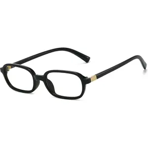 1pc Retro Trendy Women Rectangular Sunglasses, Thin Frame Small Square Lens Slimming Versatile Fashion Shades