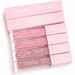 Millie D. Cosmetics Peptide Glo Tint with LED Light & Mirror | Hydrating Lip Gloss