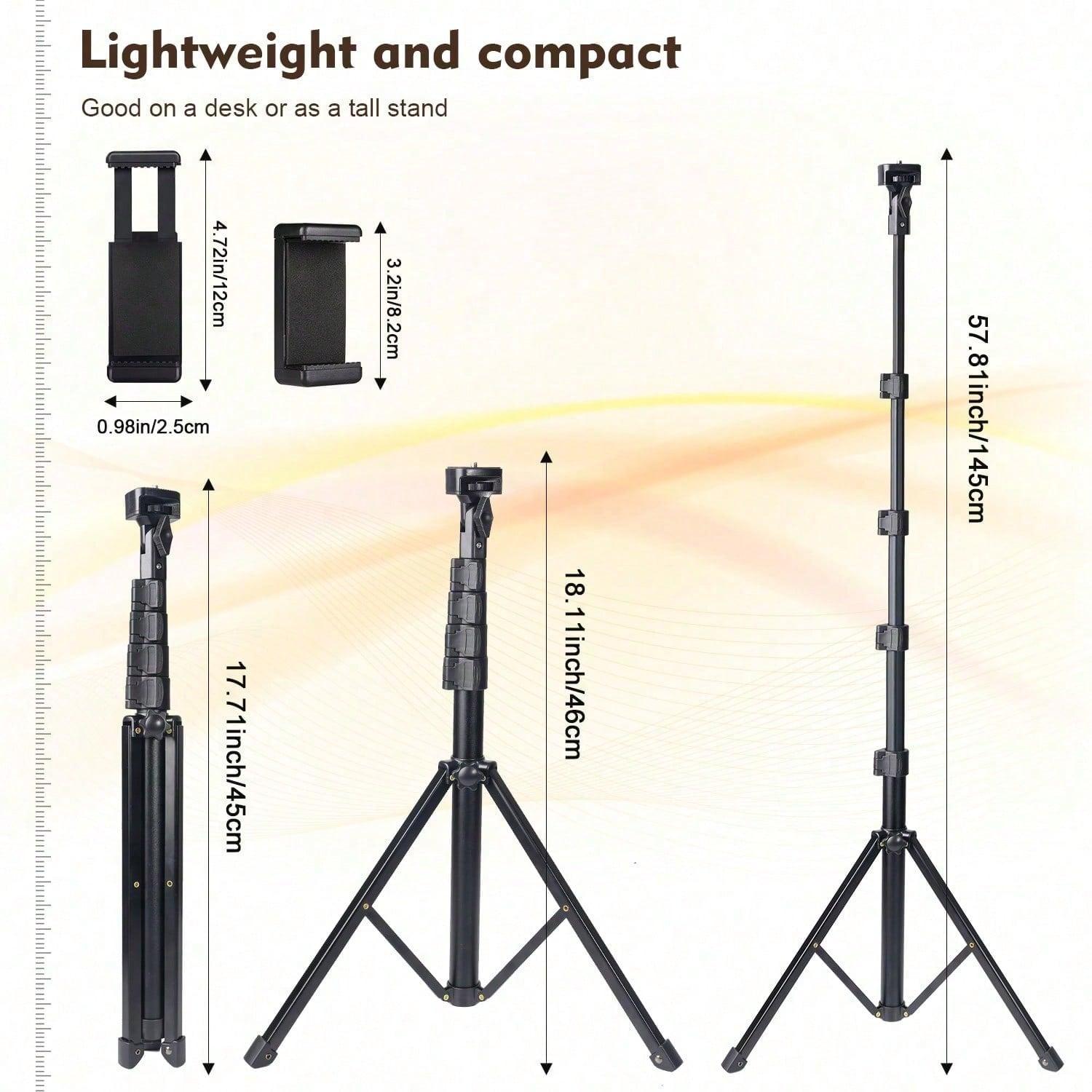 10" Adjustable Led Video Light With Extendable Tripod Stand, Ring Light For 3 Color Mode, Dimmable Selfie Light For Video Recording, Makeup, Photography, Live Stream, TikTok, Youtubers, Content Creator, Cellphone Mount#new years#valentine's