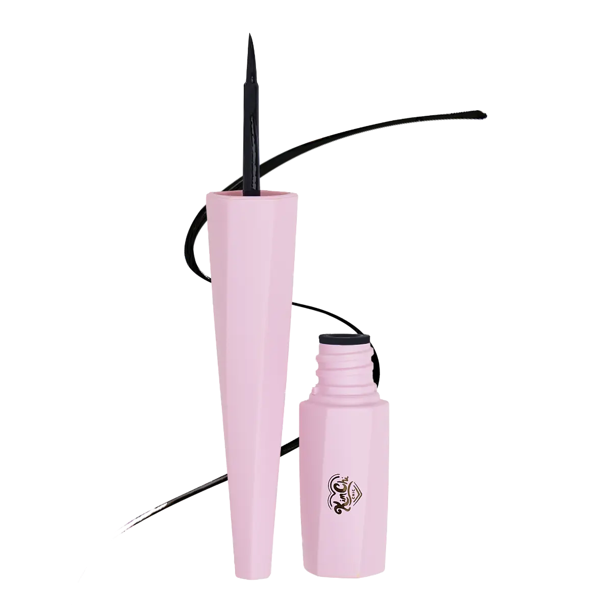 KimChi Chic Stage Proof Liquid Liner, Waterproof Black Eyeliner with Felt Tip Brush, Long-Lasting Formula, 0.1 fl oz (3ml) KimChi Chic Stage Proof Liquid Liner, Waterproof Black Eyeliner with Felt Tip Brush, Long-Lasting Formula, 0.1 fl oz (3ml)