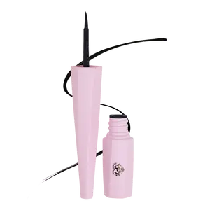 KimChi Chic Beauty Stage Proof Liquid Liner, Waterproof Black Eyeliner with Felt Tip Brush, Long-Lasting Formula, 0.1 fl oz (3ml)