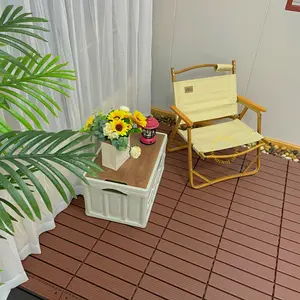 44 Pcs Interlocking Deck Tiles Easy Quick Installation Easy to Install Easy to Clean Suitable for Porch Poolside Outdoor Indoor Balcony Backyard Flooring