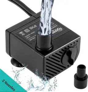 hygger Small Water Pump Ultra Quiet 53GPH (200L/H, 3W) Submersible Mini Water Pump，waterfall filter
