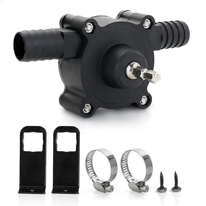Fathersdaygift Mini Electric Drill Pump Portable Hand Drill Powered Water Pump Diesels Oil Fluid Water Hand Self-Priming Transfer Pumps Quick Pumping Speed home garden outdoor Pump Drill Operated Fathers Day Gifts