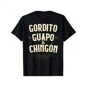 [100% Cotton] Summer T Shirts Chubby, Handsome And Awesome - Funny Mexican T-Shirt T-Shirt For Men And Women Casual Streetwear