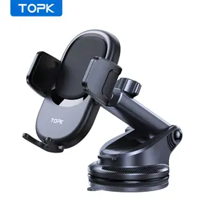 TOPK Car Phone Holder Dashboard Mount 360° Adjustable Anti-Slip Phone Stand For iPhone Samsung GPS Navigation Hands-Free