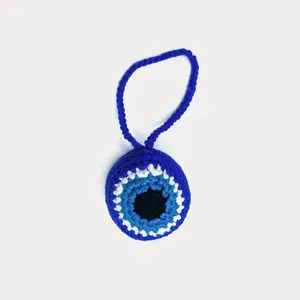 Knitted Evil Eye Pendant