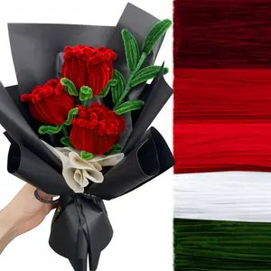 250/500pcs twist sticks, red, white, green, used for floral arrangements, gift wrapping, party decorations - suitable for beginners and experts, craft enthusiasts, Gift Wrapping Set