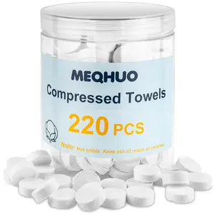 220 Pcs Compressed Towels for Face, Mini Portable Compressed Towel Tablets, Disposable Washcloths for Travel, Compress Towels Camping Toilet Paper Hand Facial Coin Tissue