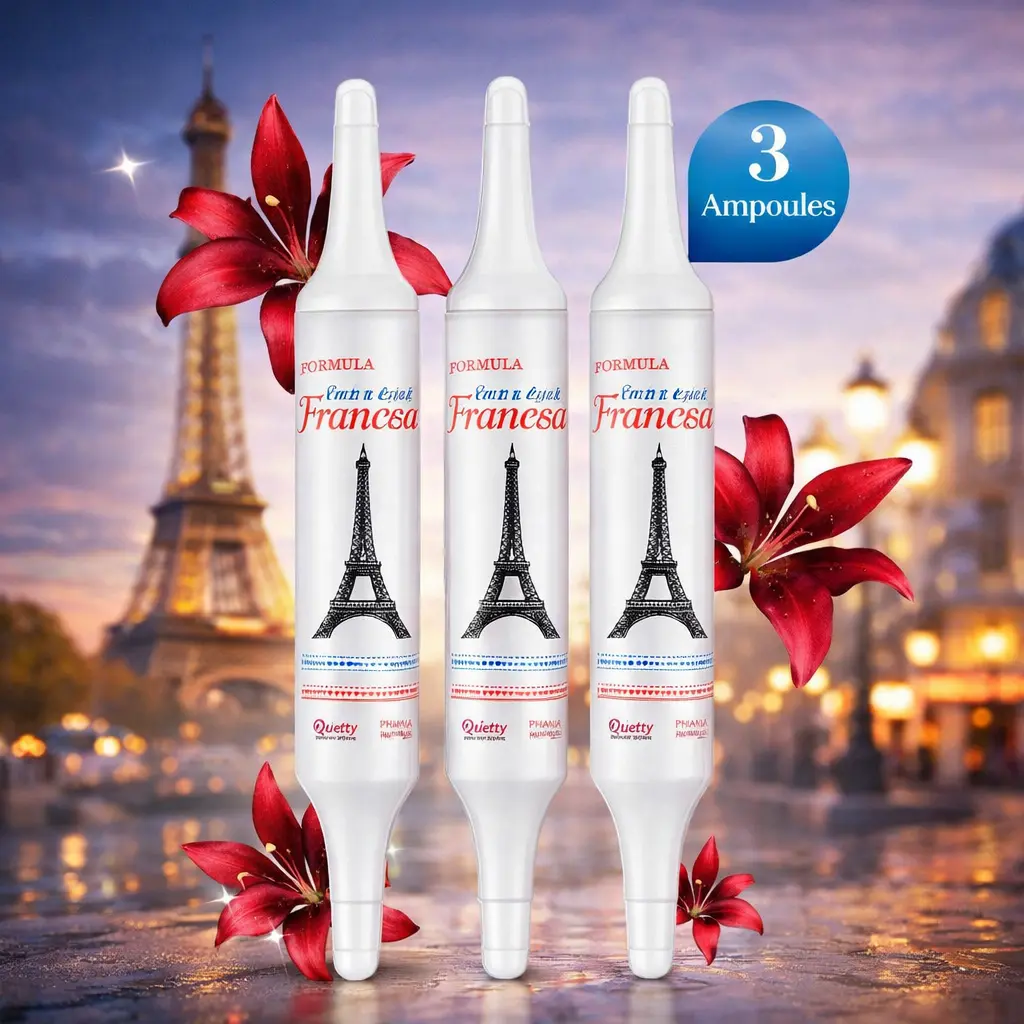 Bio Complex Bioactivo Keratin Repair Ampoules, 3-Pack French Salon Hair Treatment - Deep Nourishing Repairing, Frizz Smoothing, Glossy Radiance for Dry Damaged Hair (18mL), Haircare, Wavy, Alcohol-Free, Keratin Blend, Liquid, Straight, Brightening, Apply