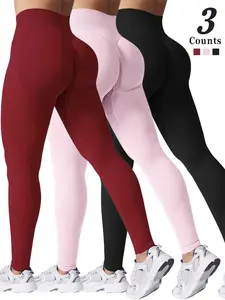 Women's High Waist Butt Lifting Yoga Pants, Gym Workout Tight Fit, Gym Fitness Shaping Leggings, Outdoor Sports Compression Leggings, High Stretch Sweat Absorbent Quick Dry, High Waisted Leggings, High Rise Leggings
