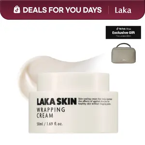 [LAKA SKIN] Wrapping CreamㅣMakeup-prepping CreamㅣMaintains applied skincare benefits, boosts hydrationㅣCeramide, Dual PDRNㅣK-Beauty, Korean Skincare